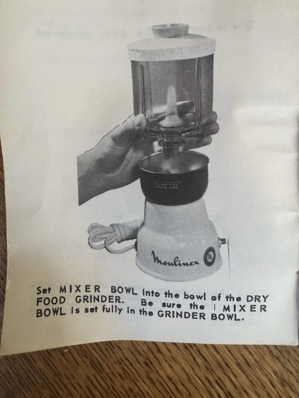 Vintage 1950 Molinex French grinder/ blender. 10” Tall.